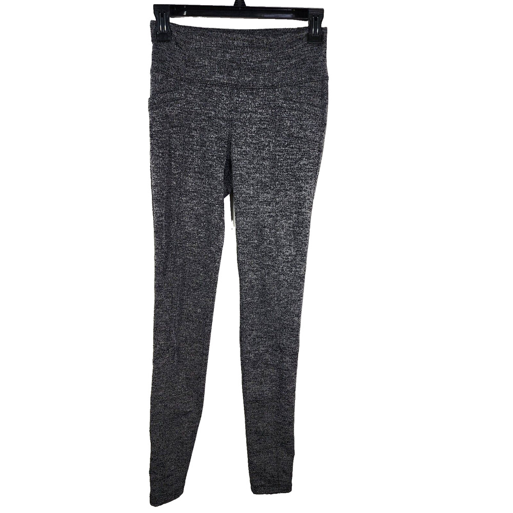 Athleta Legging Pants Women Size XS Grey Herringbone Metro High Waisted Gym Yoga